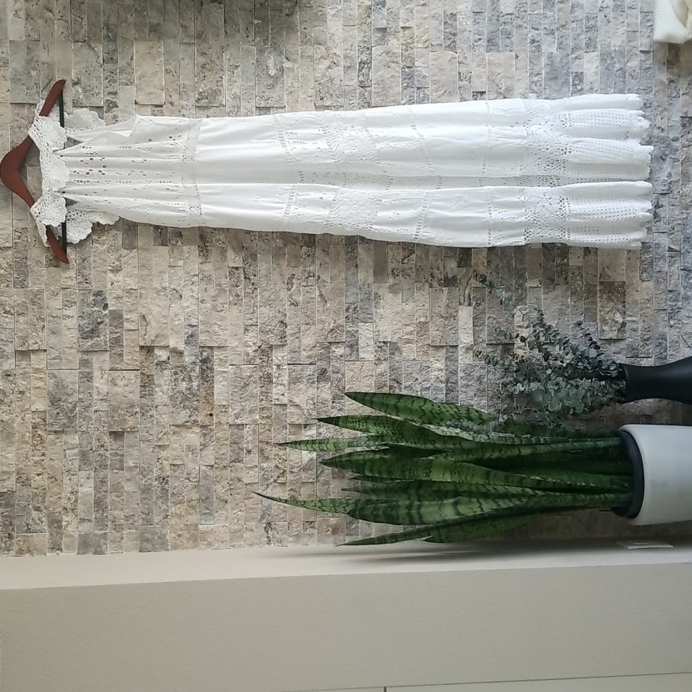 LoveShackFancy Dress NWT True White Hasina Gown - Picture 7 of 9